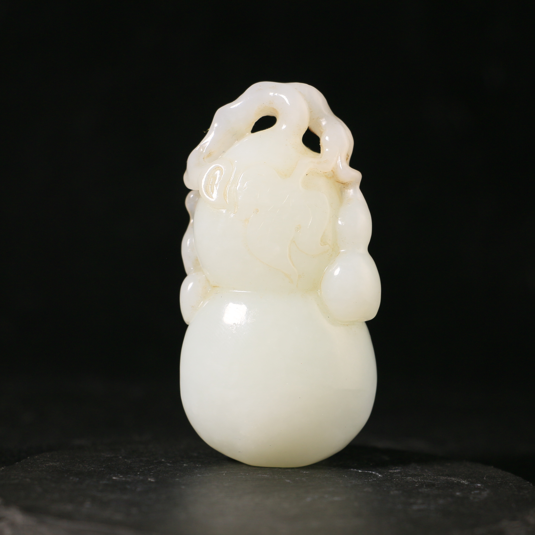 11N5   清   和田玉多子多福挂件