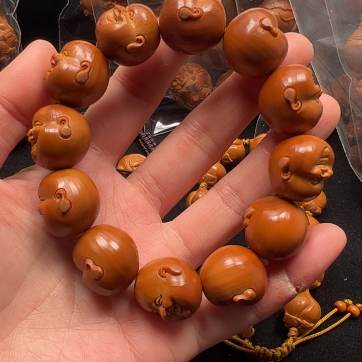 姜***爷橄榄核手串19开心