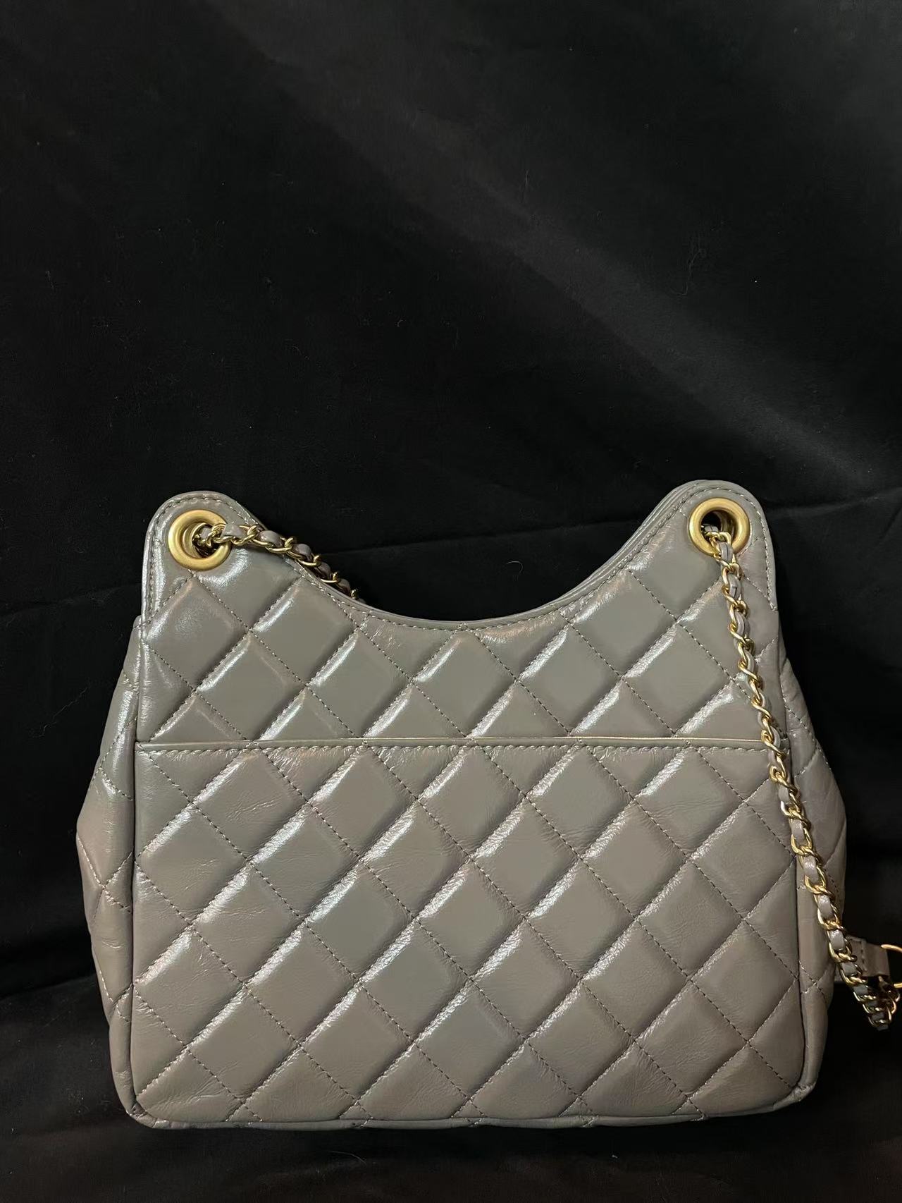 LQ-WITH-QUEEN真皮女包油蜡猫灰色