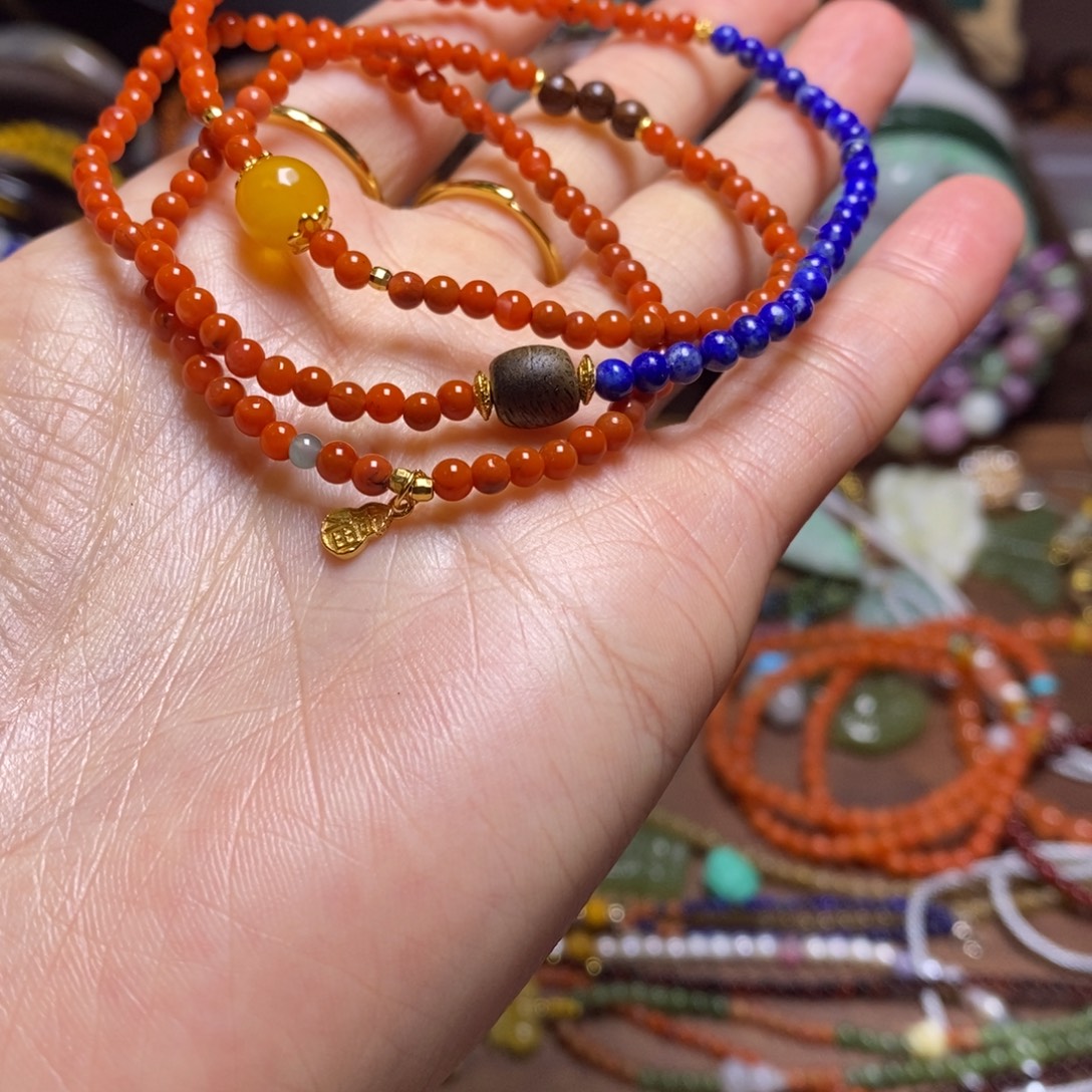 南红玛瑙未镶嵌手串大漏