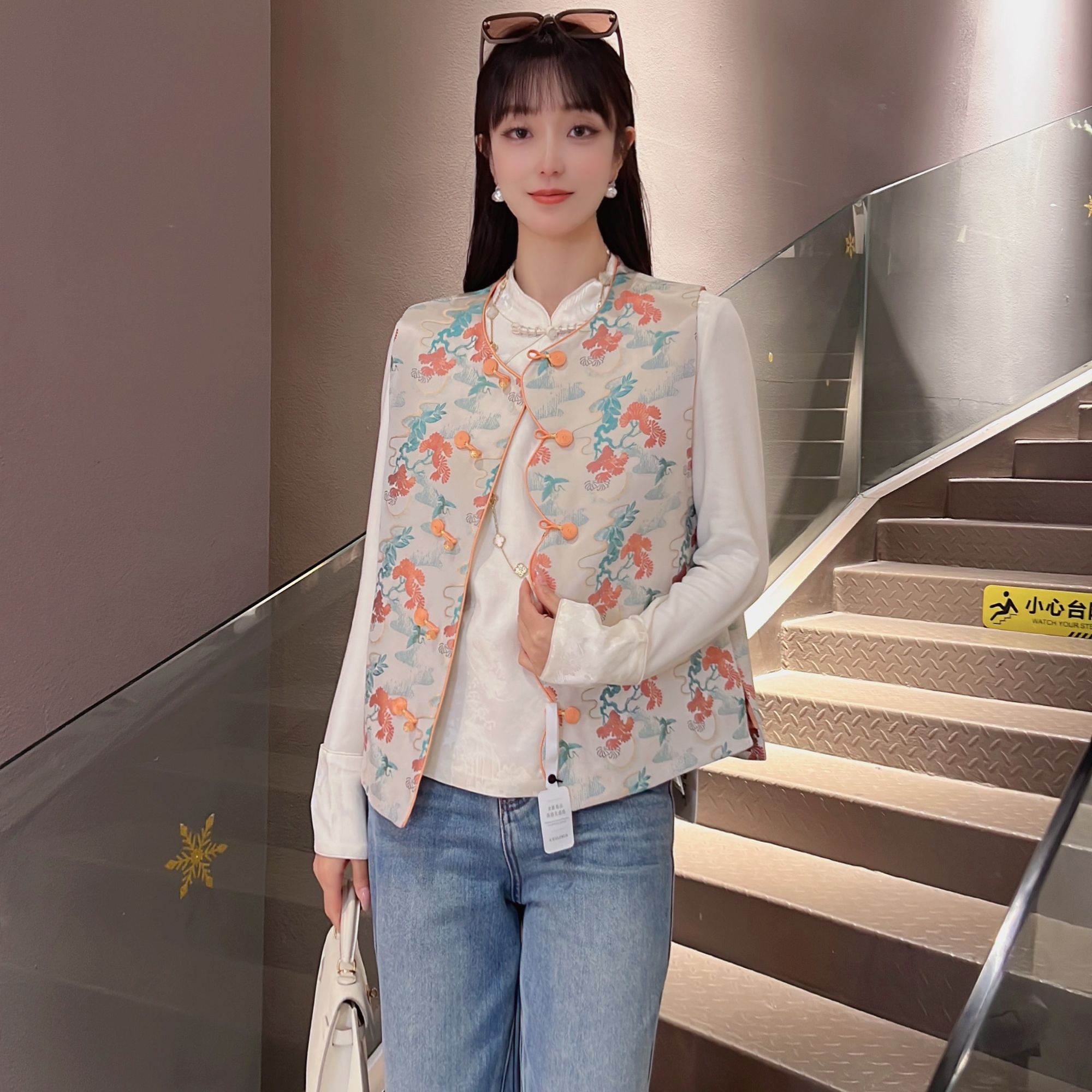 《ELFBOX》《松间鹤》时尚日常气质新中式中国风马甲2966