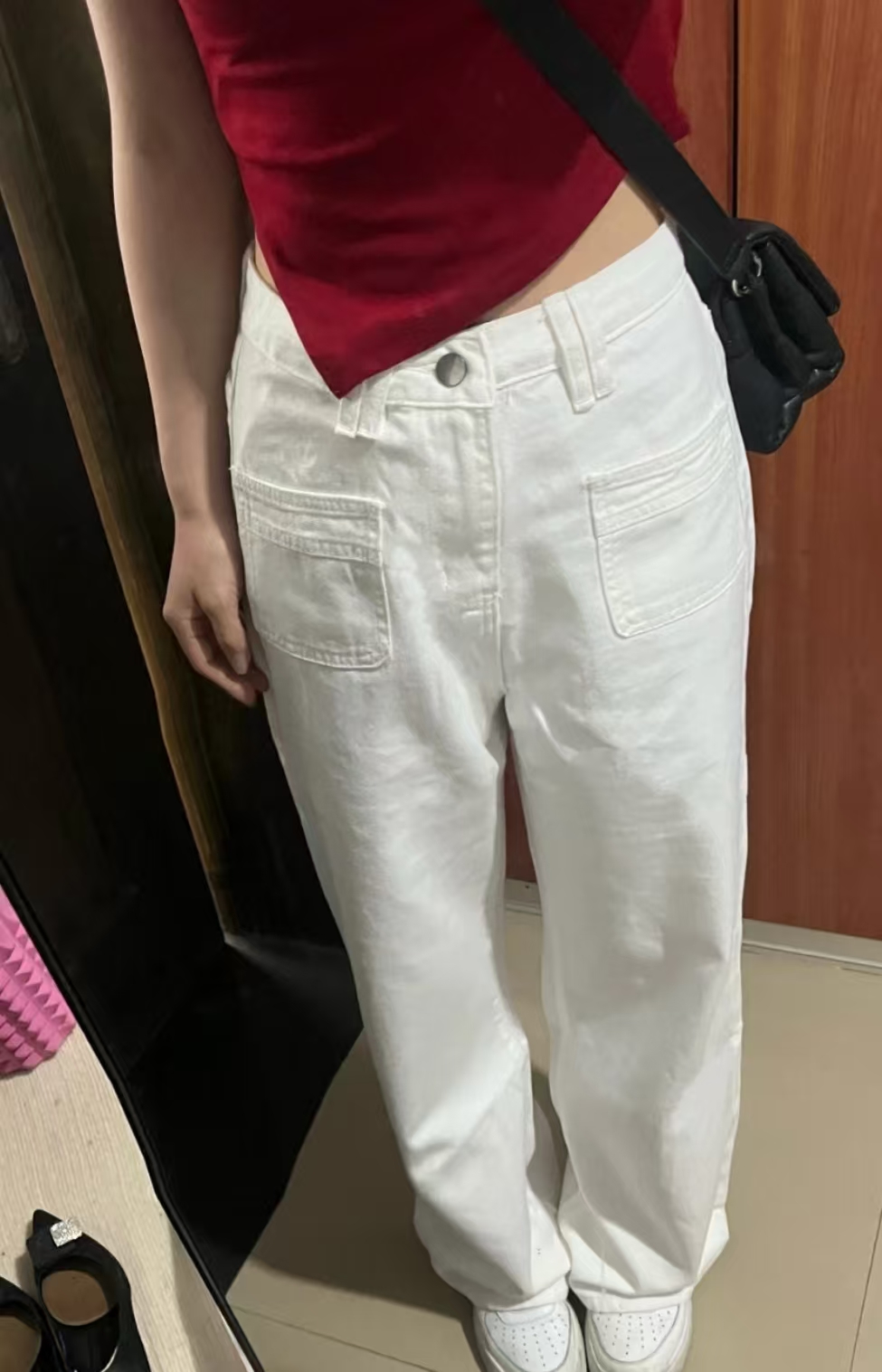 B025-神雕侠侣-双口袋白色牛仔裤