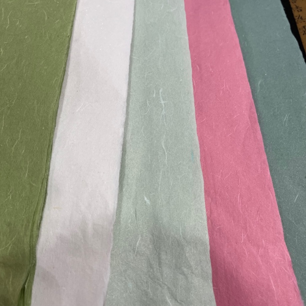 四尺整张纯手工“珍珠桑蚕丝”五色清水云龙50张【颜色不挑】