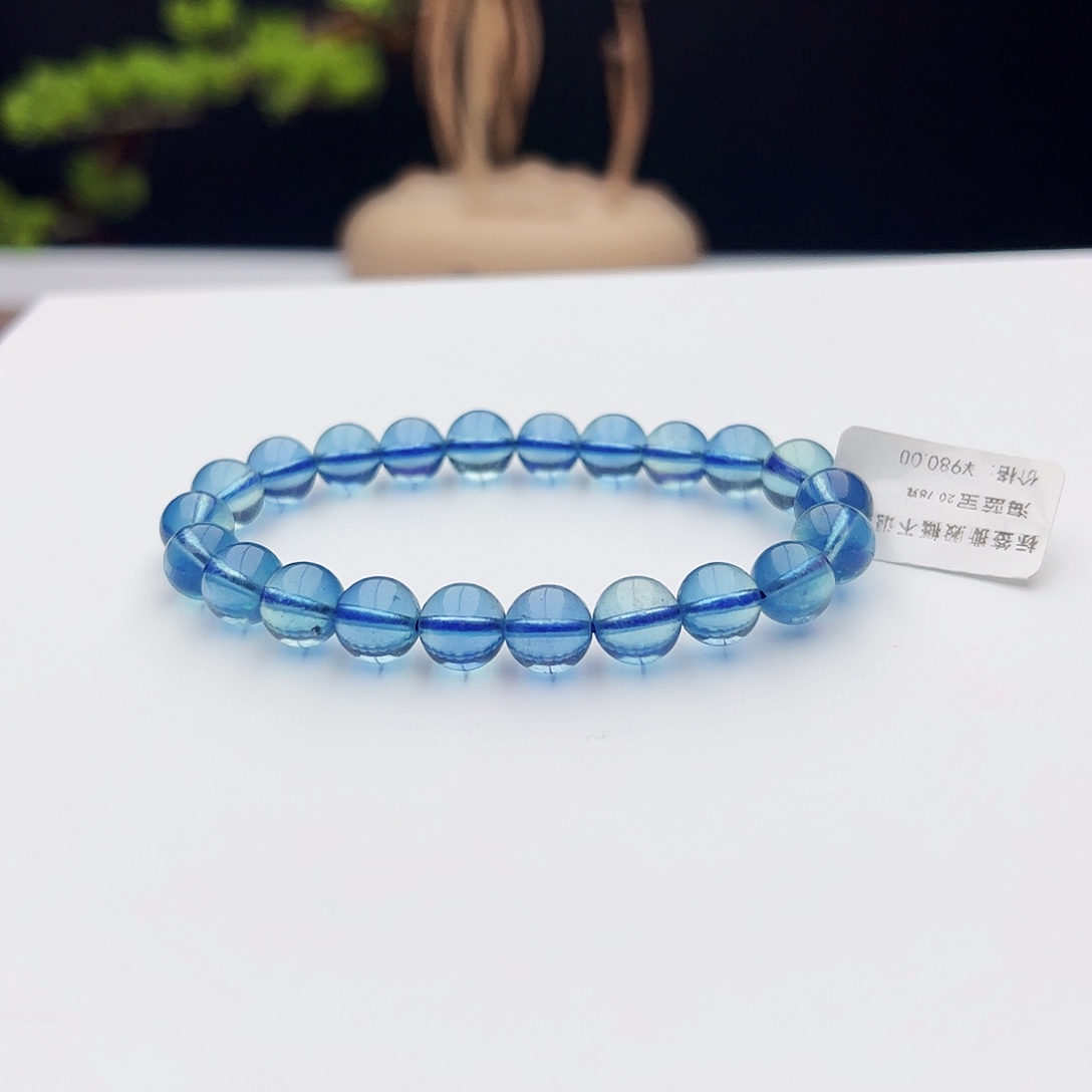 海蓝宝石手链未镶嵌E****?海蓝宝8.9mm20.78