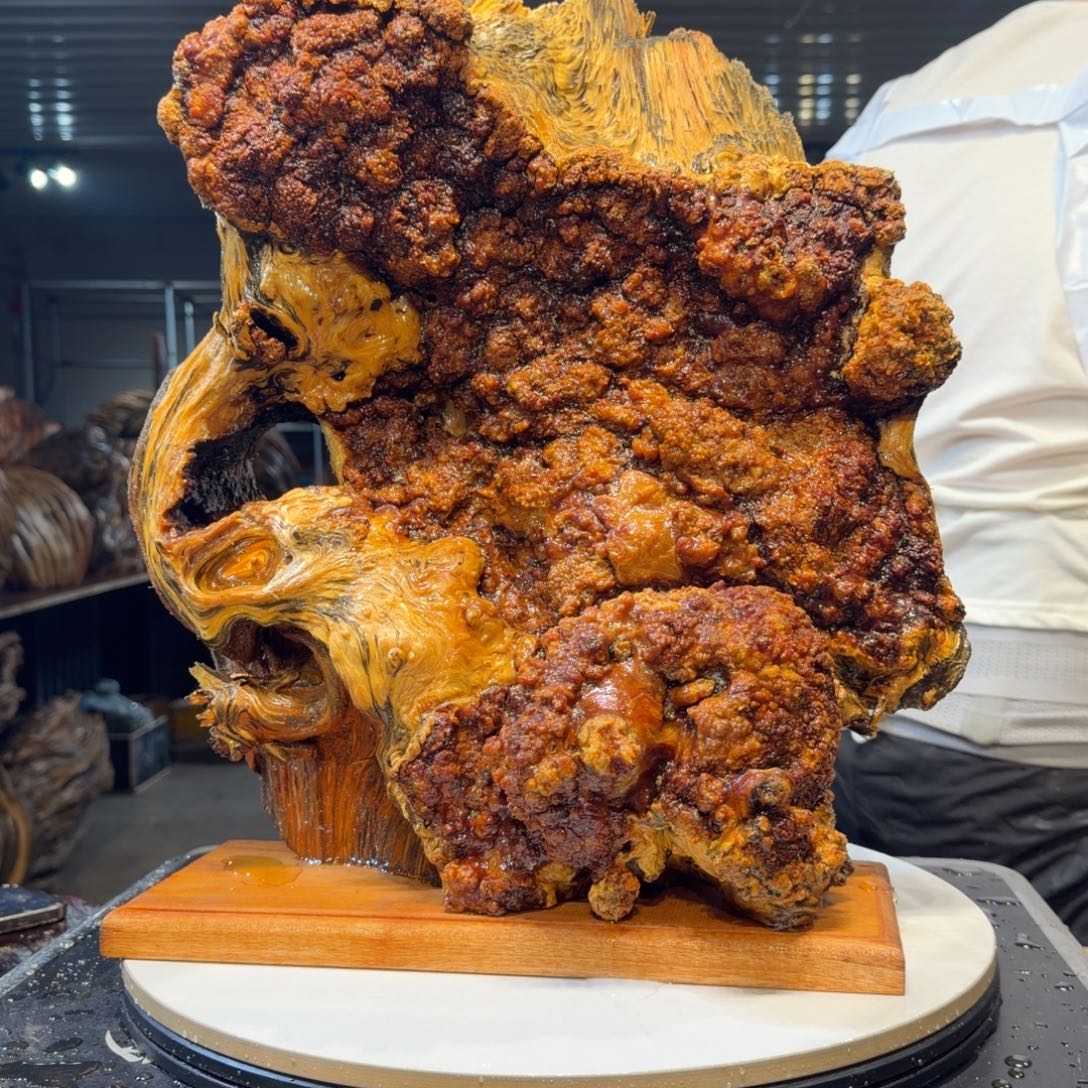 十***见木王一刀琥珀木摆件45