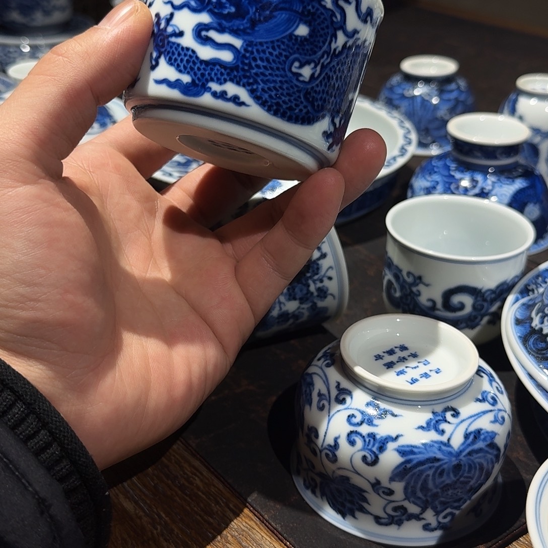 陶摆件景德镇高端龙杯