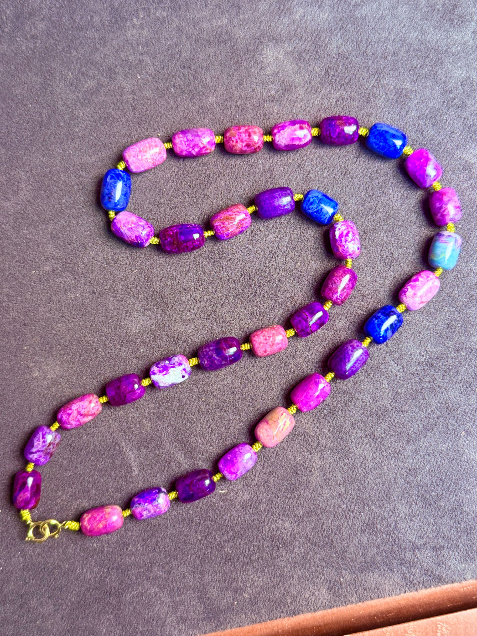 18k金/南非老矿 舒俱来糖果色项链@多样性发其一