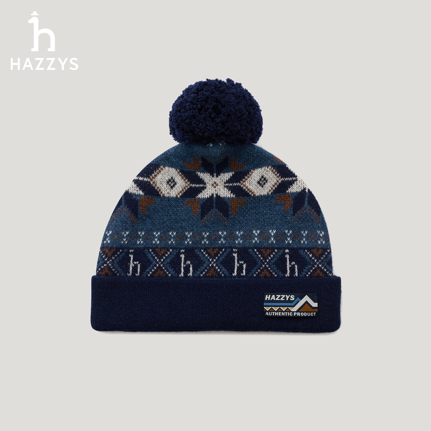 【商场同款】HAZZYS哈吉斯冬季羊毛针织帽子休闲复古保暖毛线帽