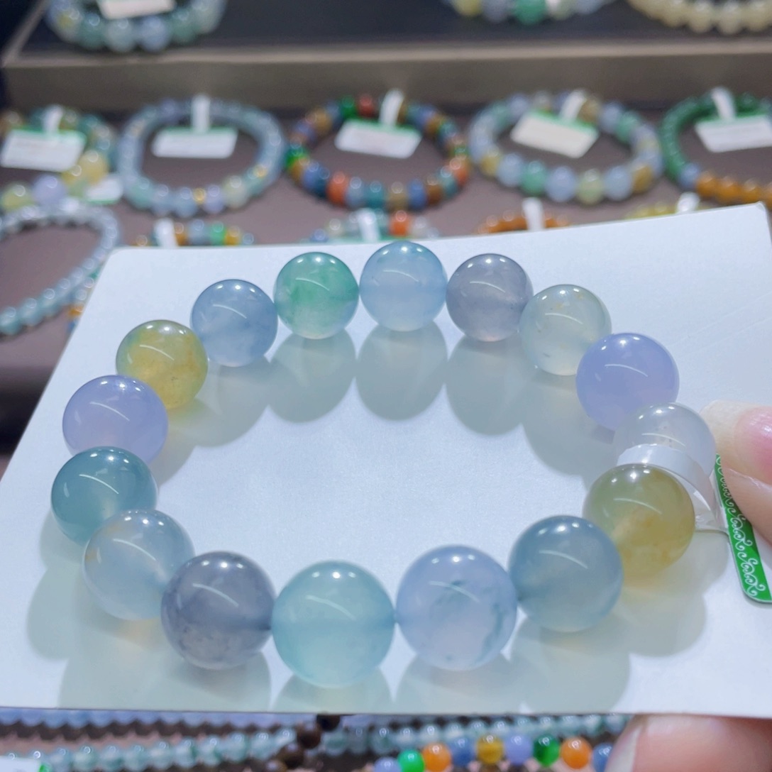 未镶嵌手链翡翠玻璃珠花仙子