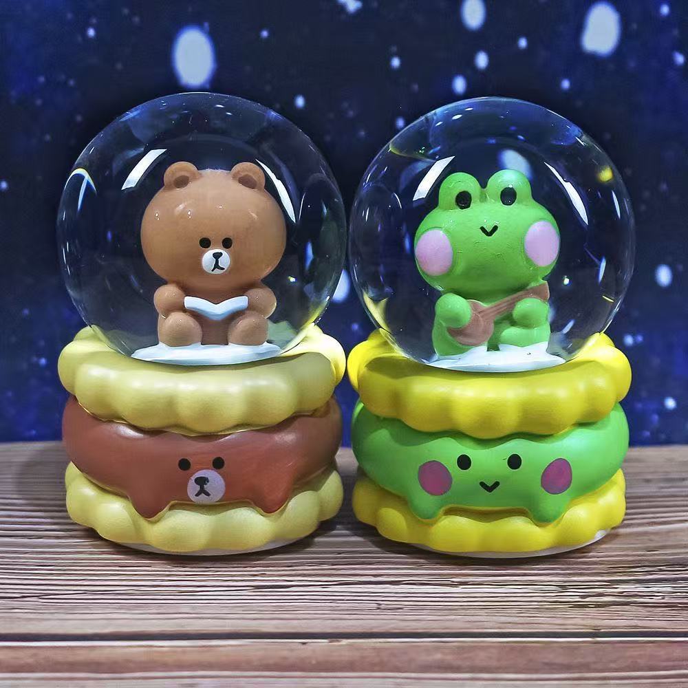 水晶球带灯带电自然飘雪