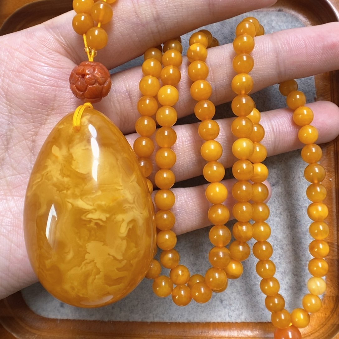 蜜蜡项链未镶嵌蜜蜡吊坠