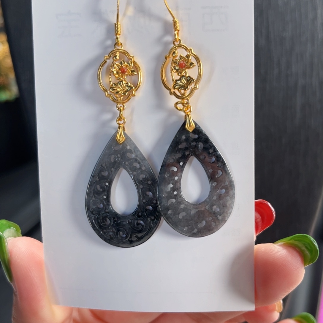 【闪购商品】翡翠耳饰未镶嵌，