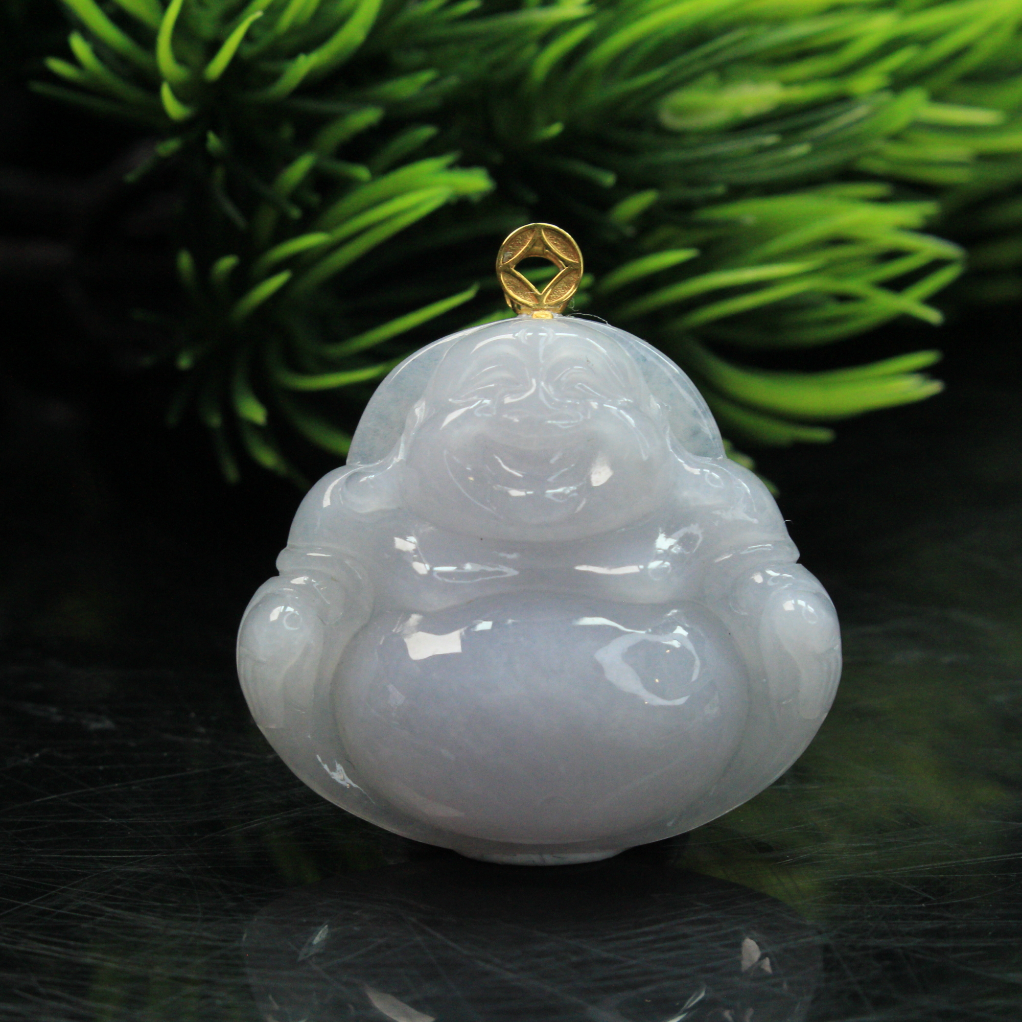 ZB47天然缅甸翡翠A货紫色佛公吊坠/200182嘉禾臻宝拍卖