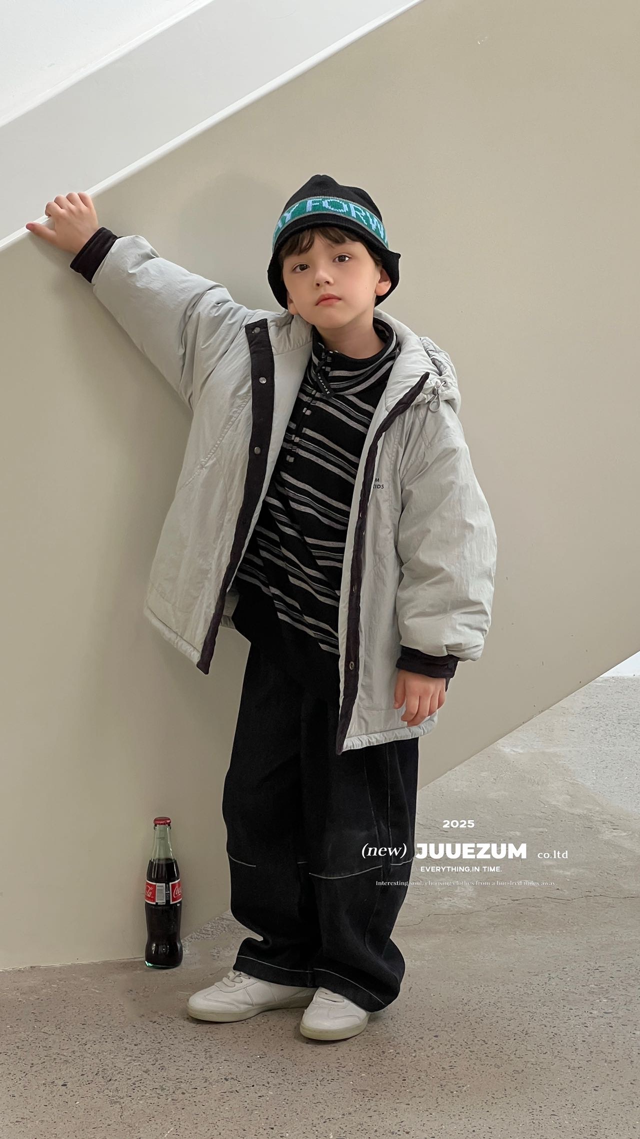 久坐中大童25年深秋冬新款棉衣外套7042