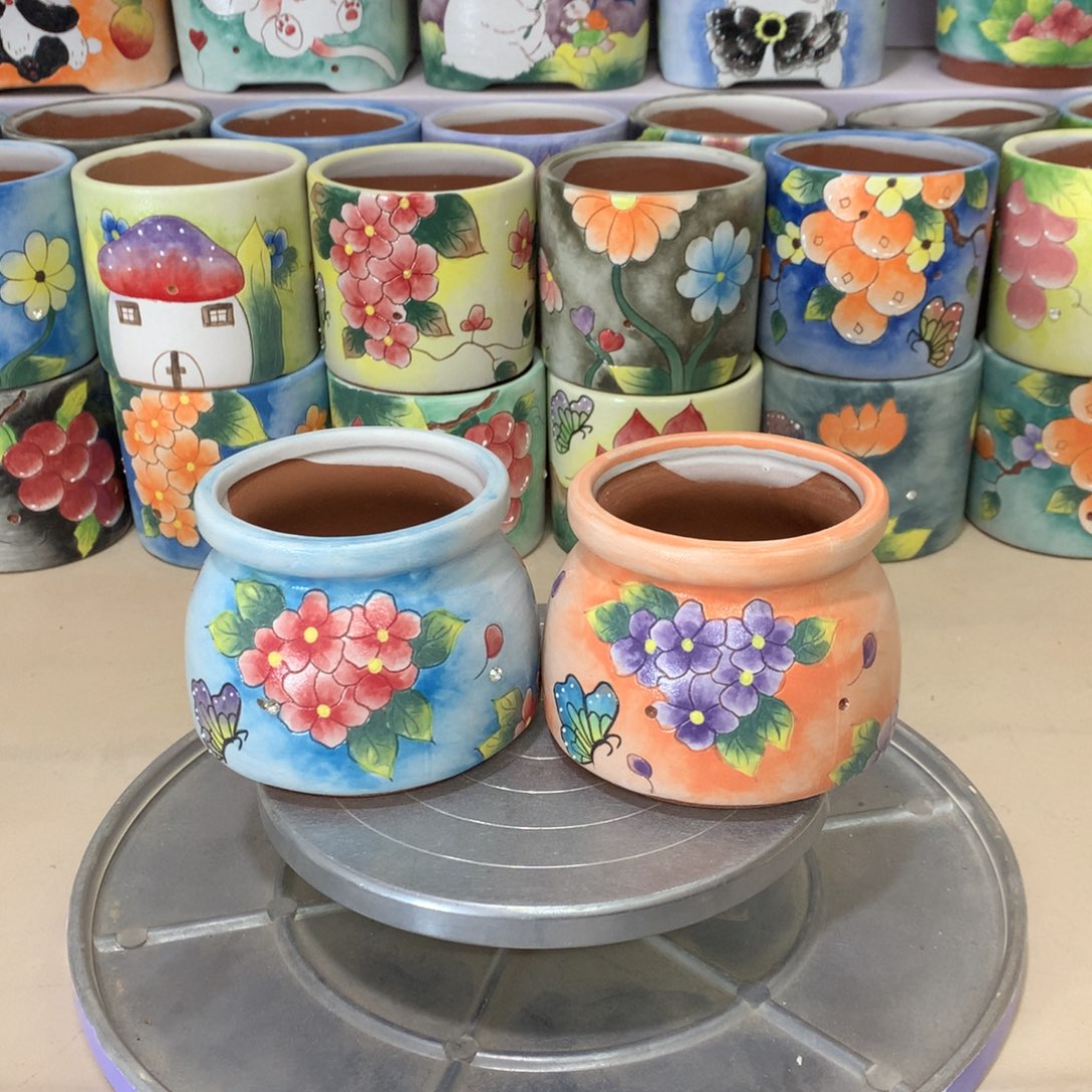 福利花盆，手绘花盆