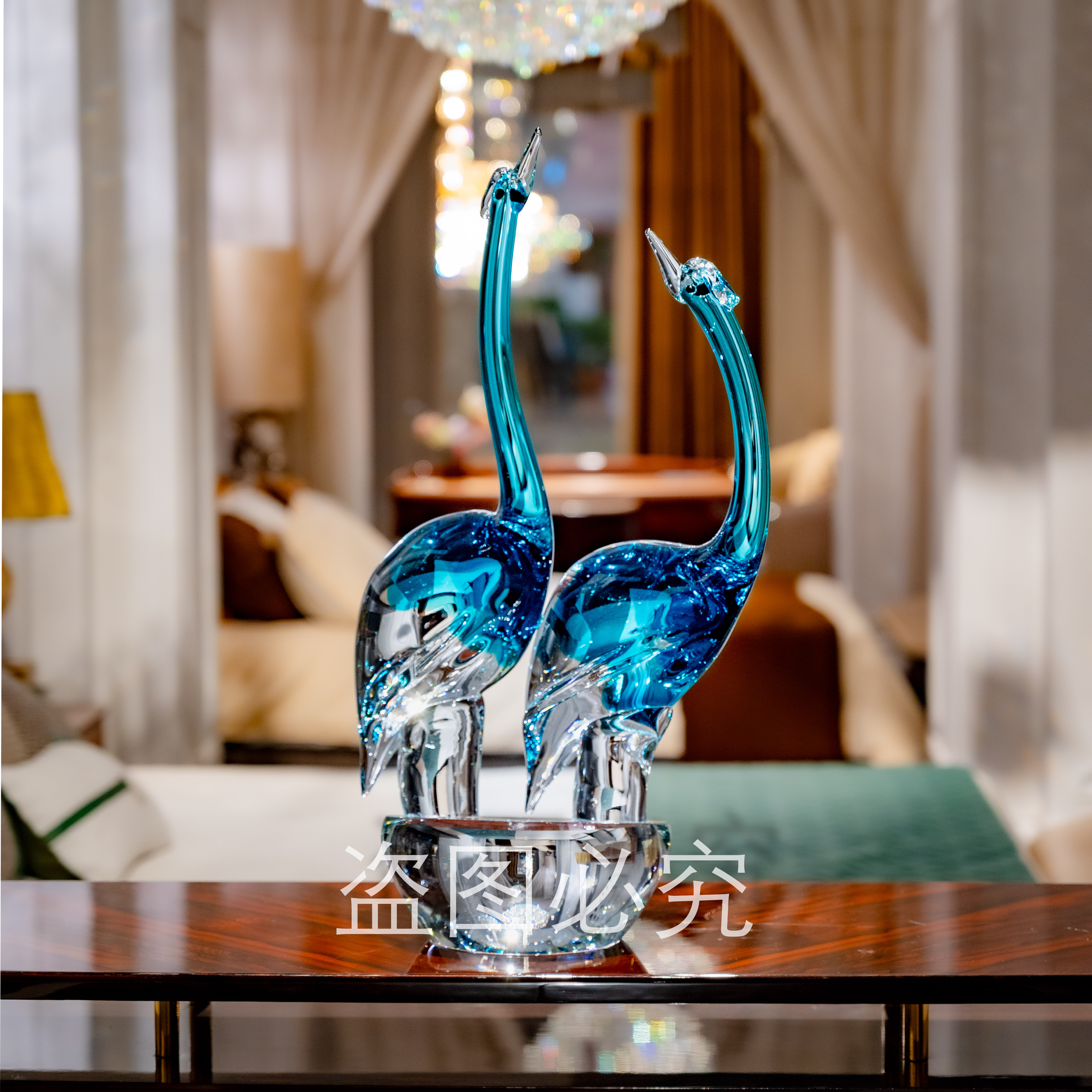 安桔美术馆【仙鹤】AJ03384意式极简轻奢新中式现代主义艺术摆件