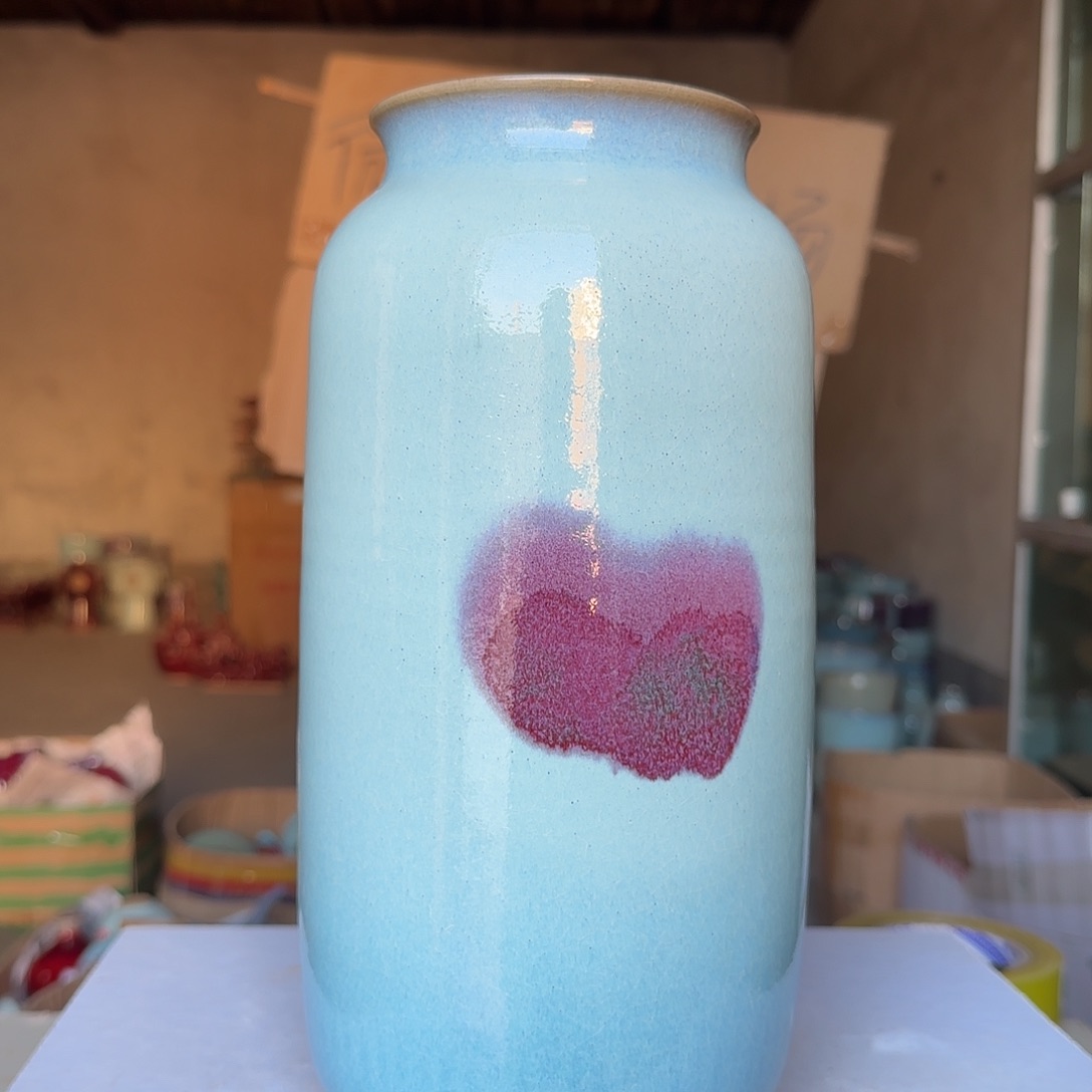 陶摆件郑家钧窑摆件微瑕