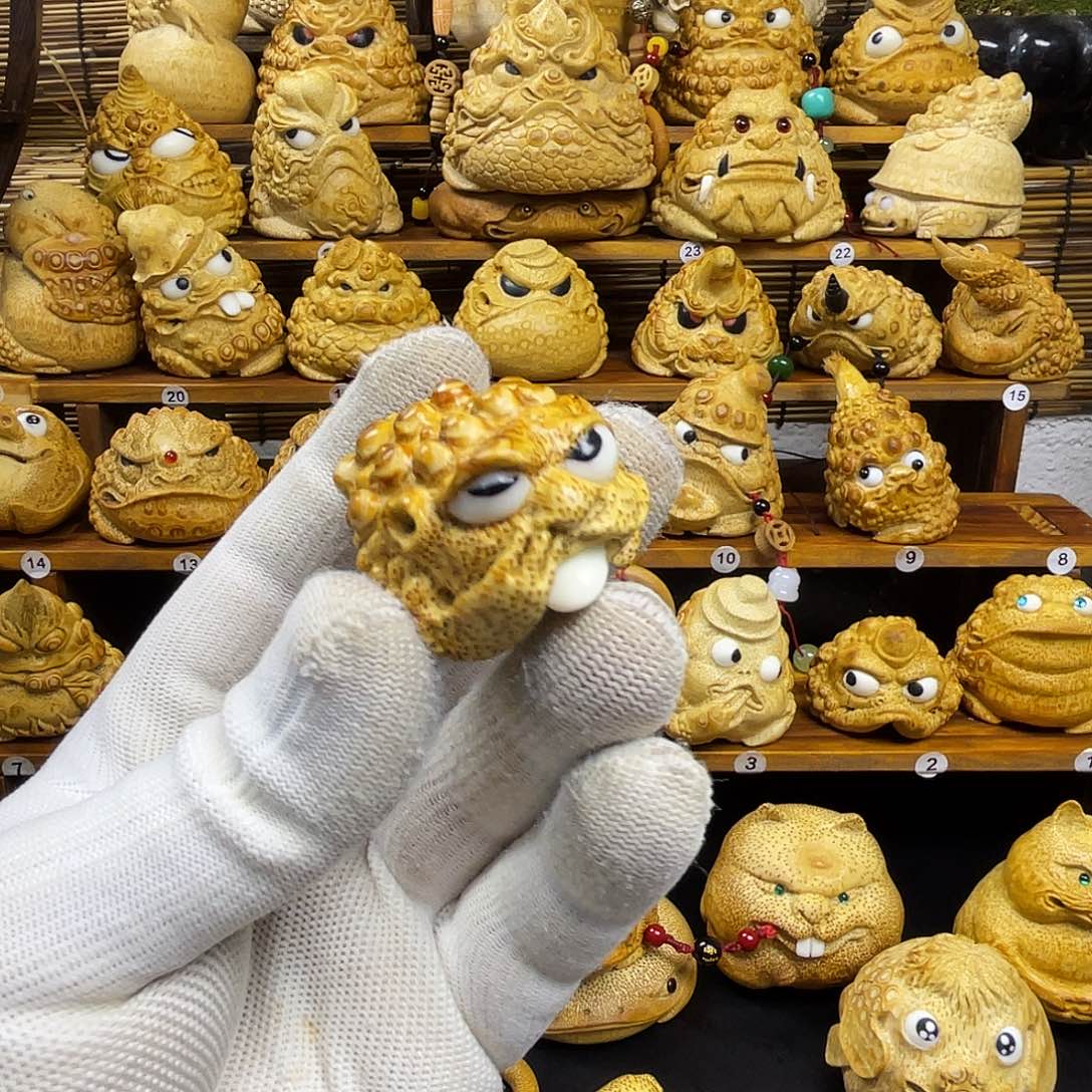 竹个性文玩竹雕金蟾
