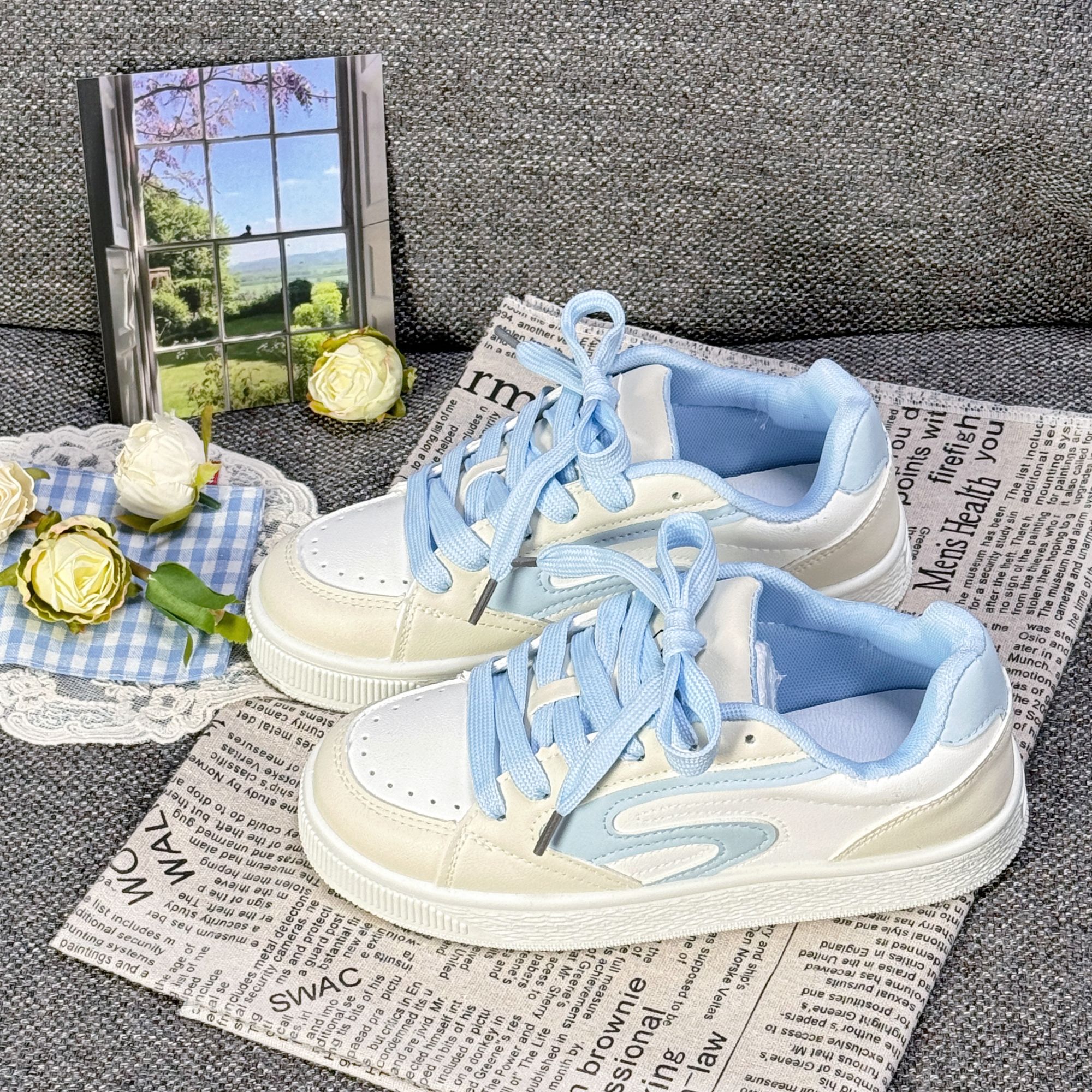 2025秋原创百搭多巴胺面包鞋厚底校园ins运动休闲鞋小众春夏女鞋