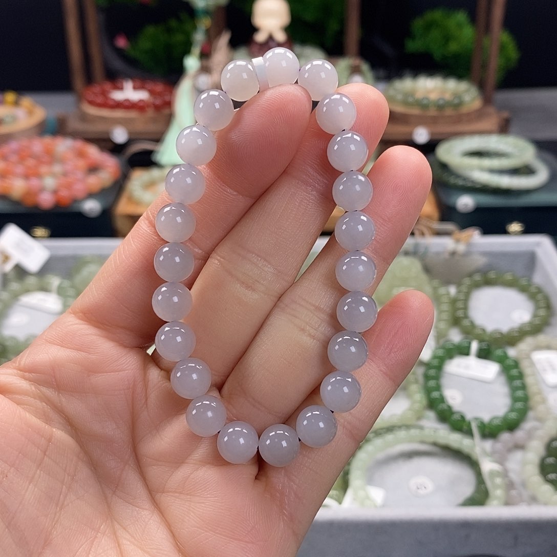 和田玉手链未镶嵌微微瑕