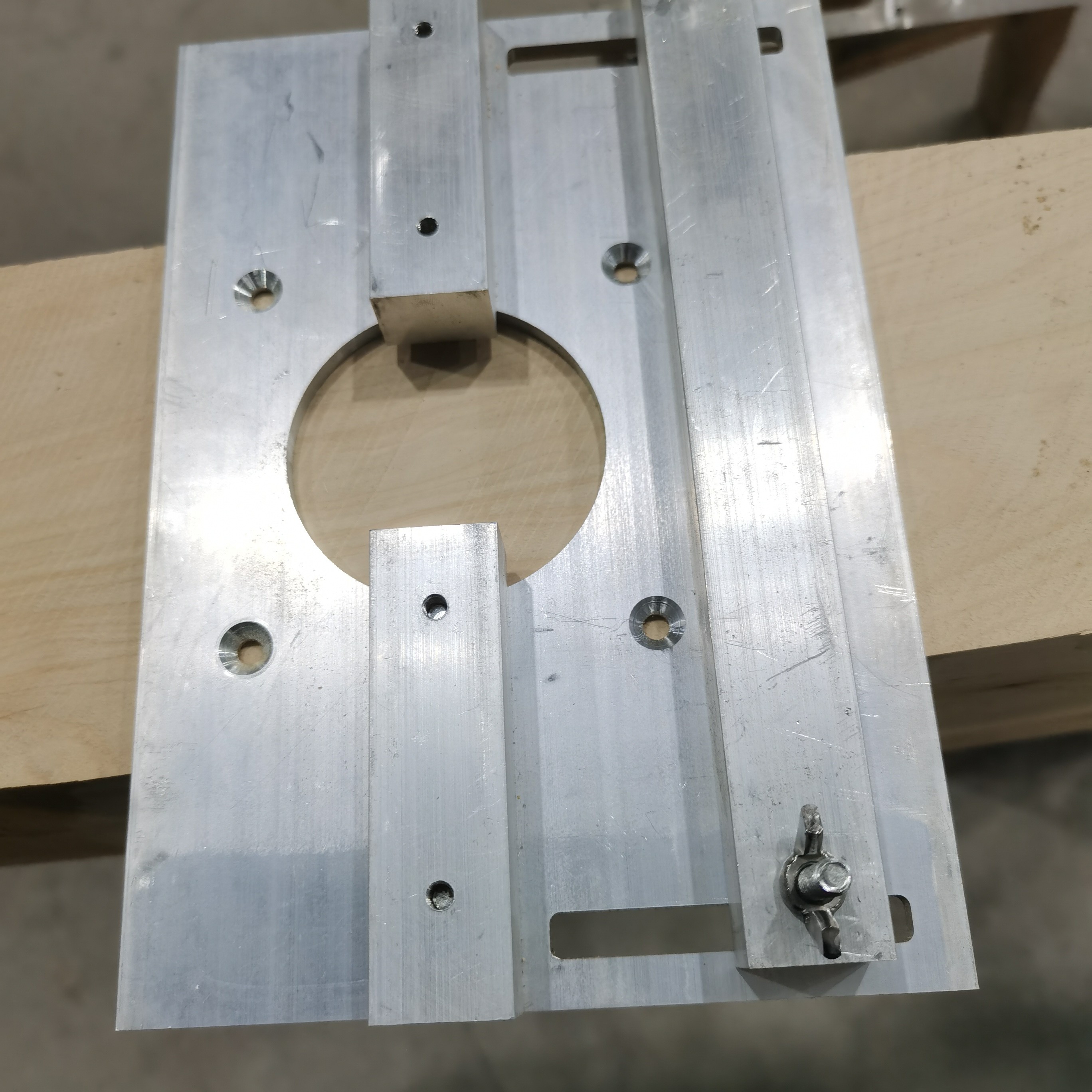 木工燕尾槽电木铣底板  私人订制 专用件 铝合金材质