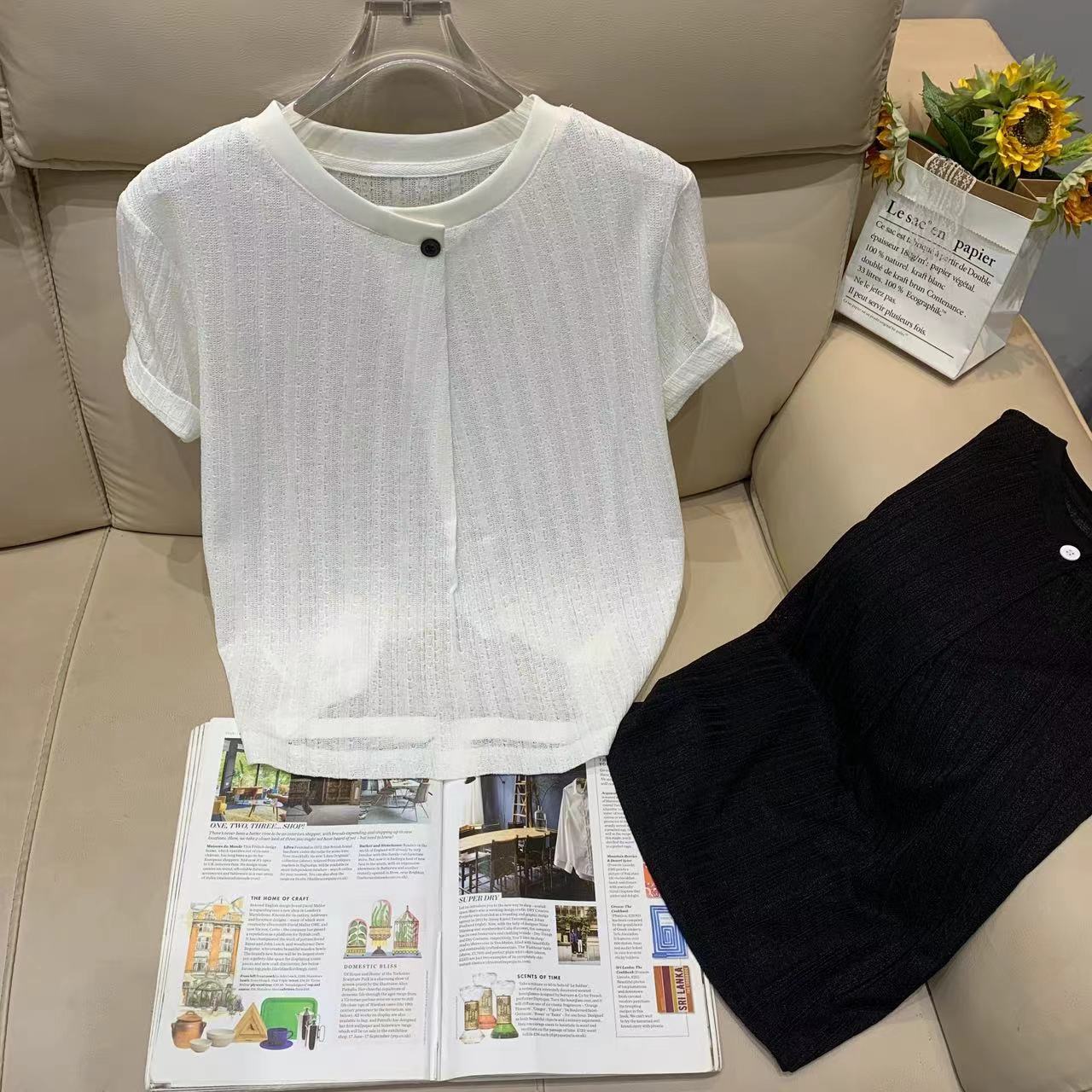 Z.X 欧货设计款短袖针织衫 88098（C4）