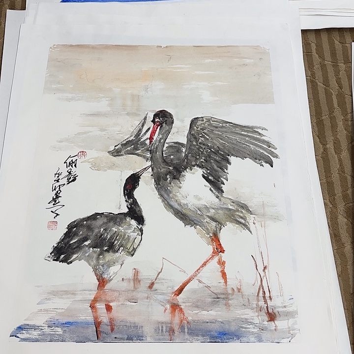 国画花鸟的翅膀是一96.70