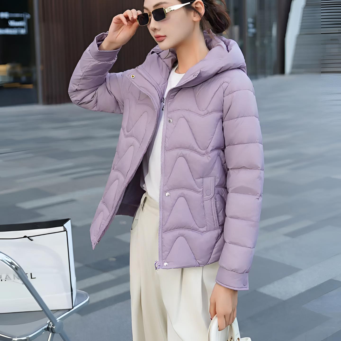 高品质新款秋冬羽绒棉服外套百搭女款轻便保暖修身显瘦