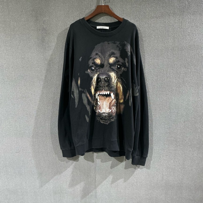 99新 Givenchy/纪梵希 （pm）狗头印花黑色卫衣 L码/1411