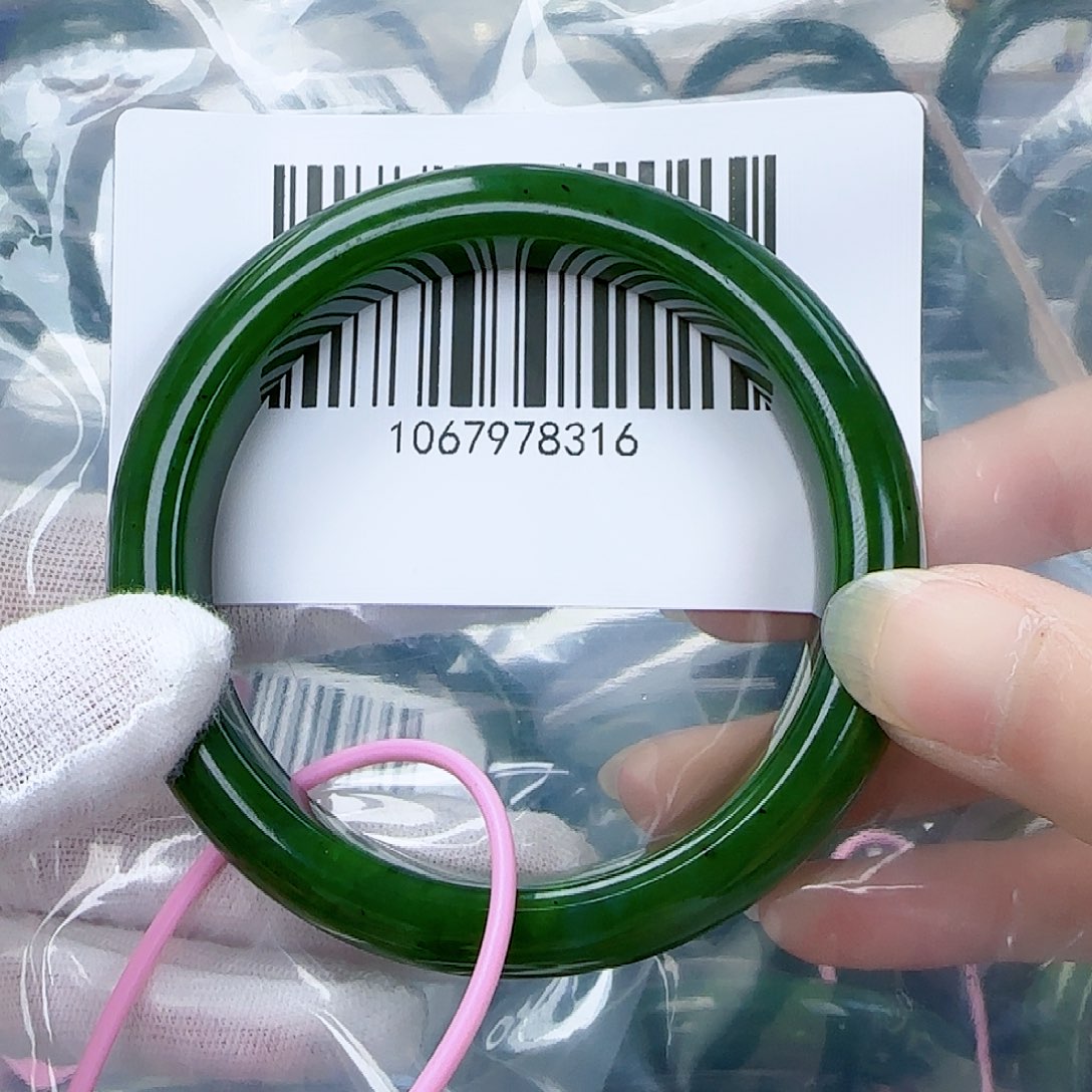 和田玉（碧玉）手镯未镶嵌5758