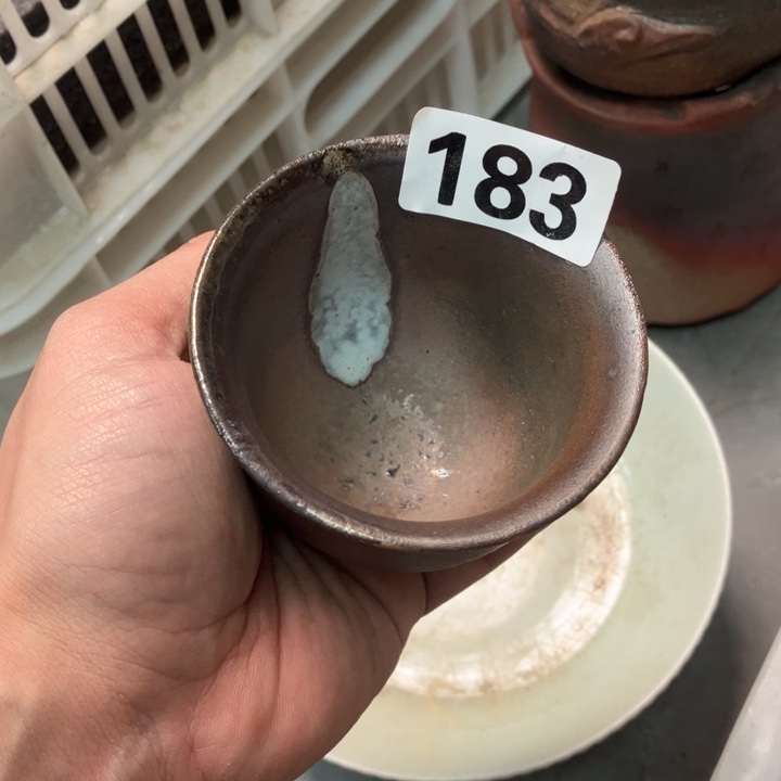   郭锦山柴烧茶具茶杯大放漏