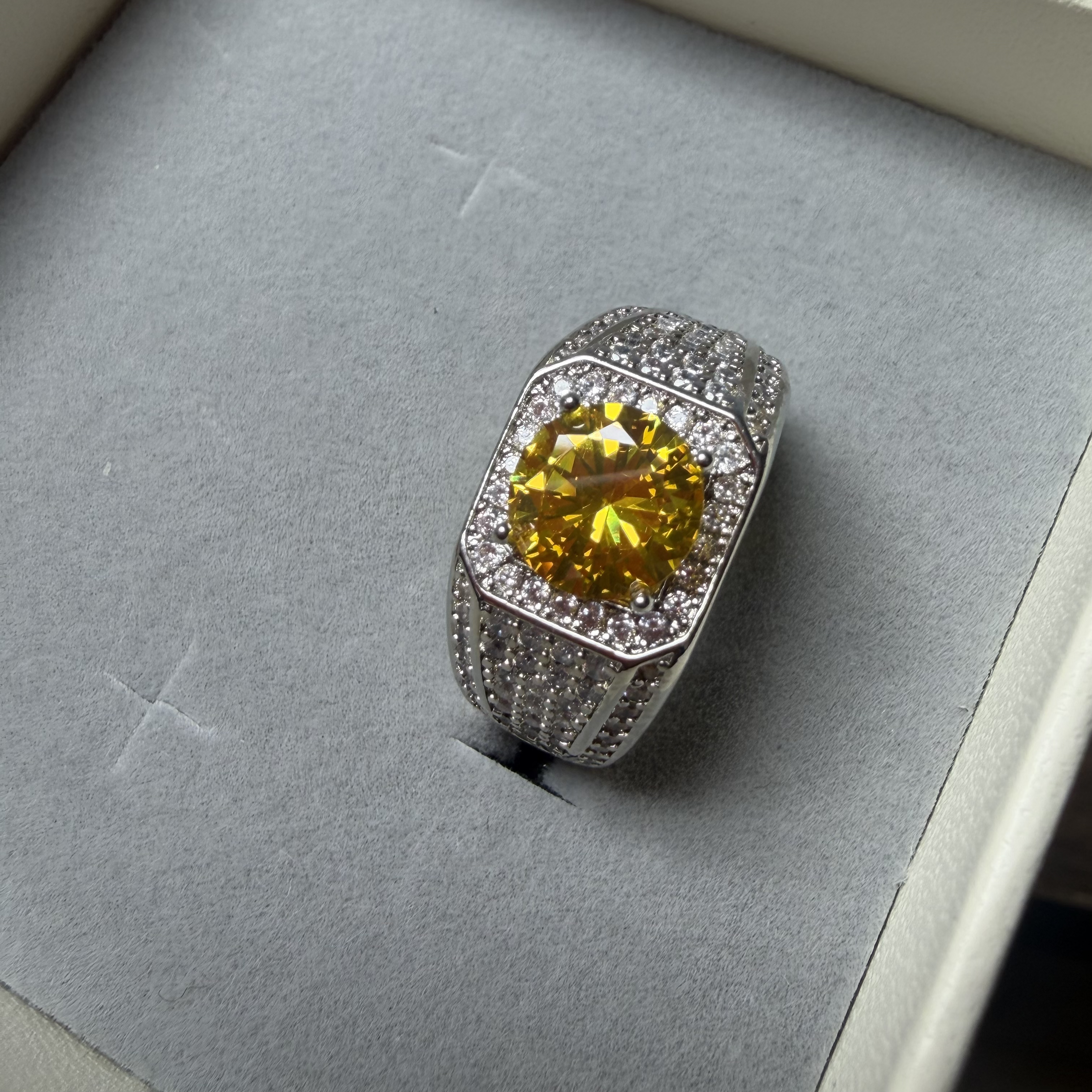 L056黄色男戒大气款戒指