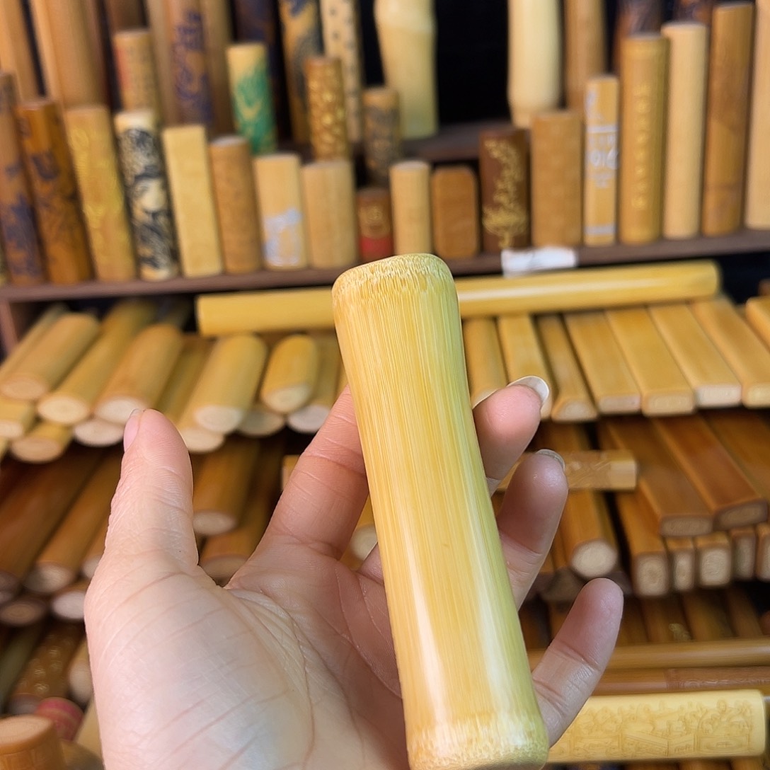 实心玉竹手把件异形