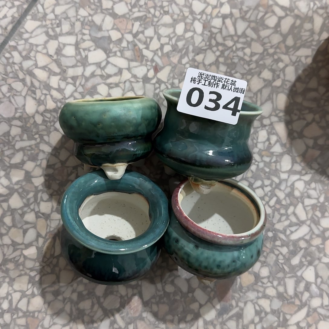 瓷片景德镇手工花盆