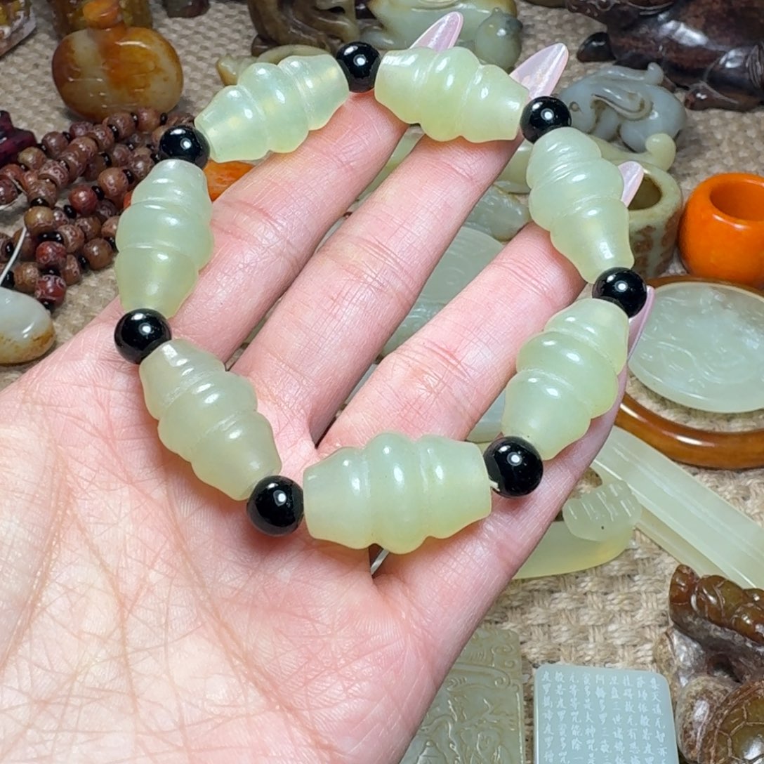 小***子白玉菩提吊坠挂件