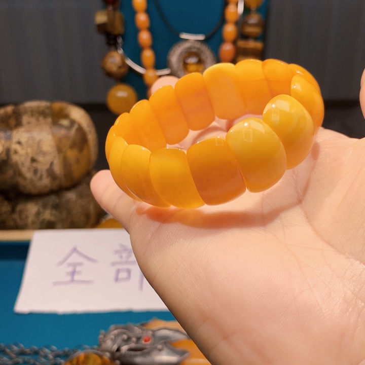 手链琥珀未镶嵌波兰设计款琥珀蜜蜡
