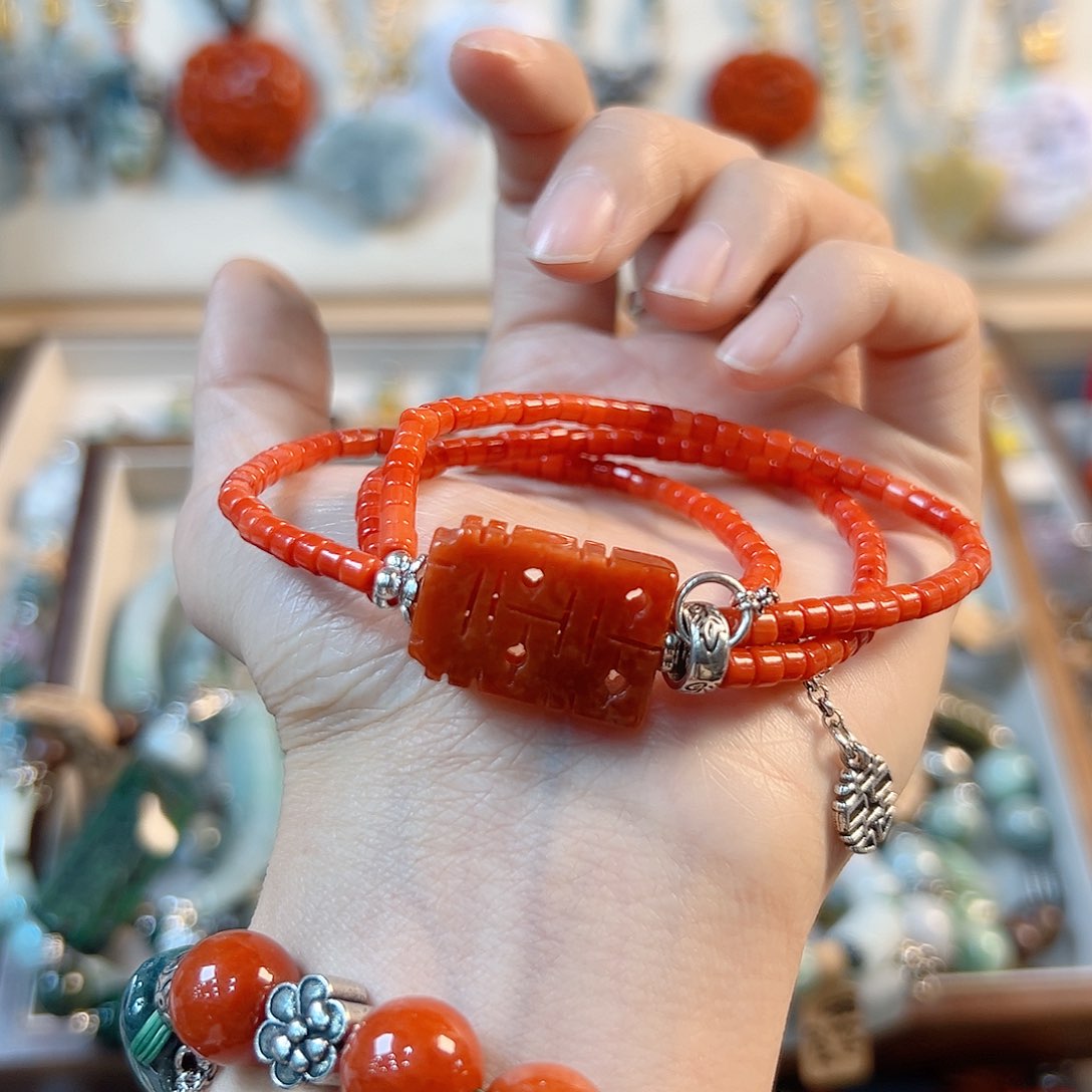 翡翠手链未镶嵌笑*福利