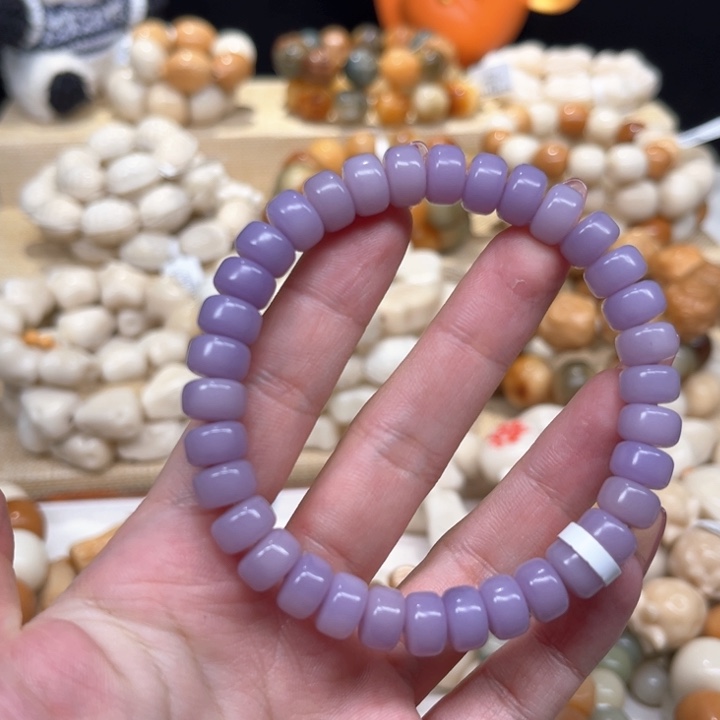 菩提根/象牙果手串冰紫1.12 78