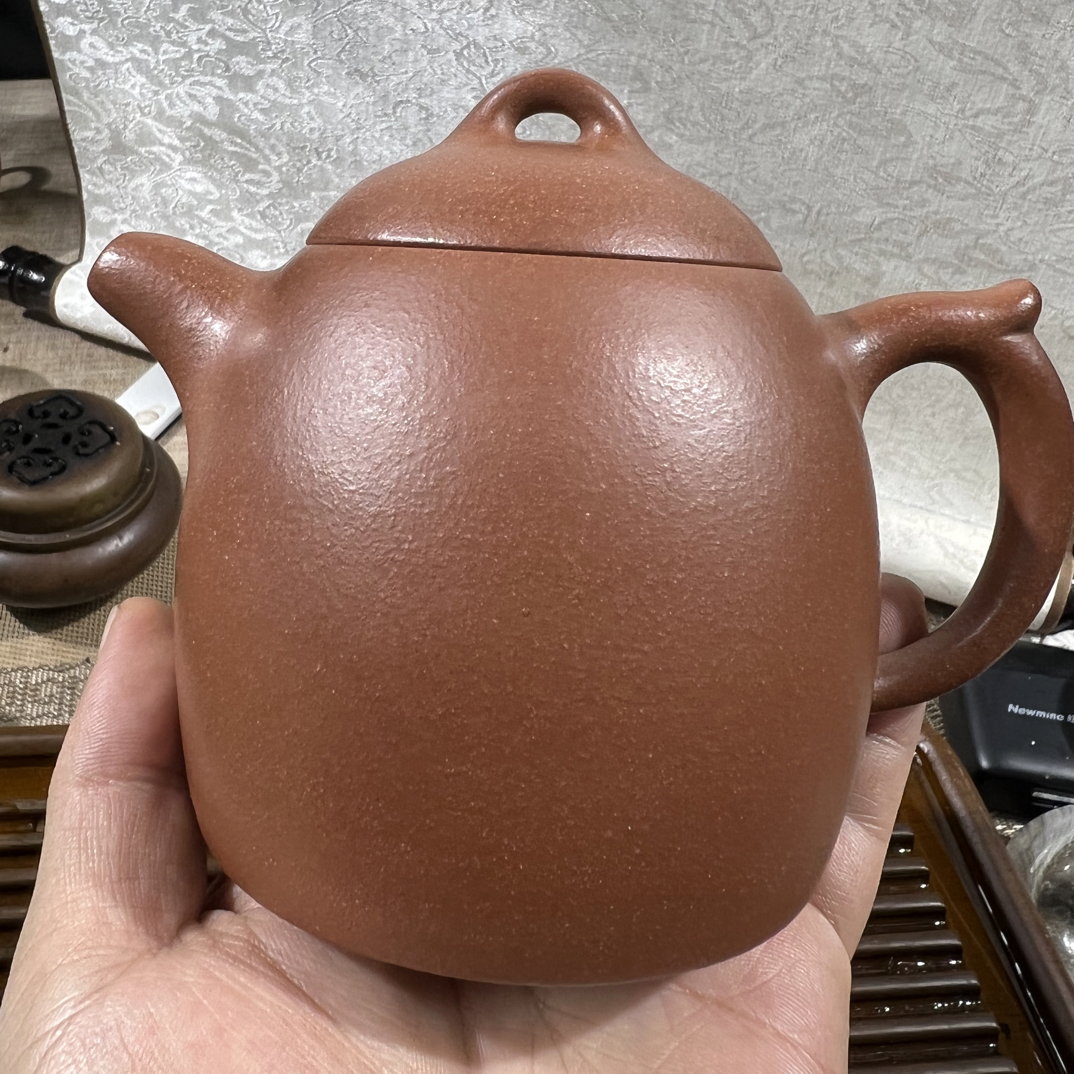 秦权紫砂壶半手精品