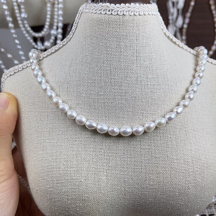 淡水珍珠颈饰银S925镶嵌