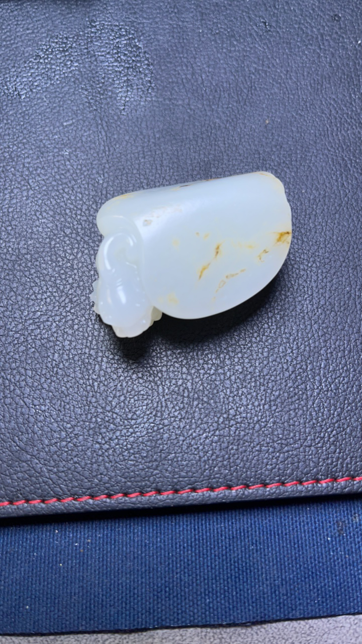 新疆和田玉，龙归，62克，肉白细润