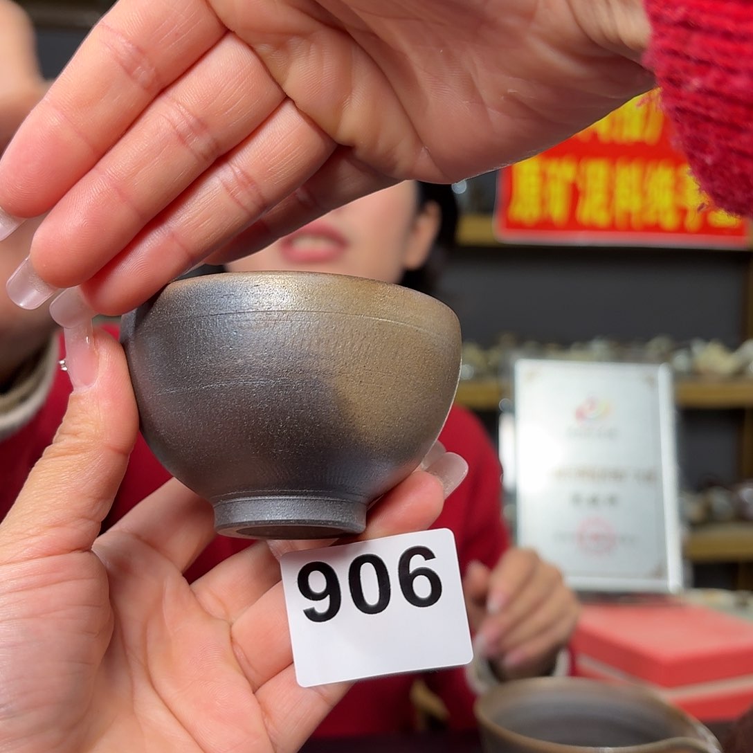 杯坭兴陶柴烧全手工原矿泥料杯