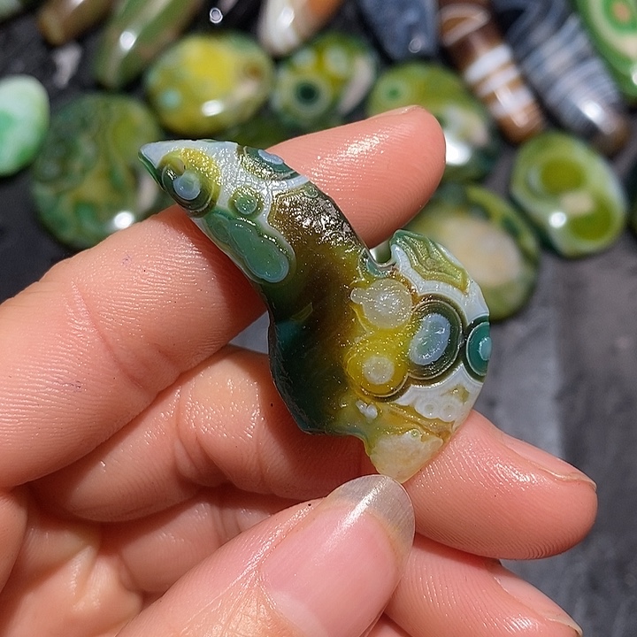 流***云玛瑙/玉髓合金颈饰
