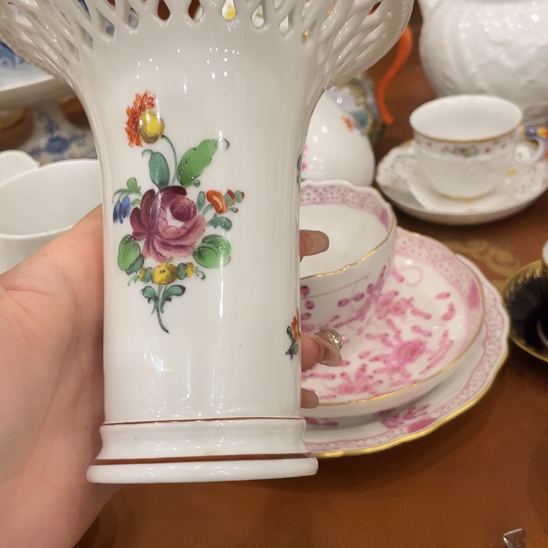 瓷片中古宁芬堡花瓶