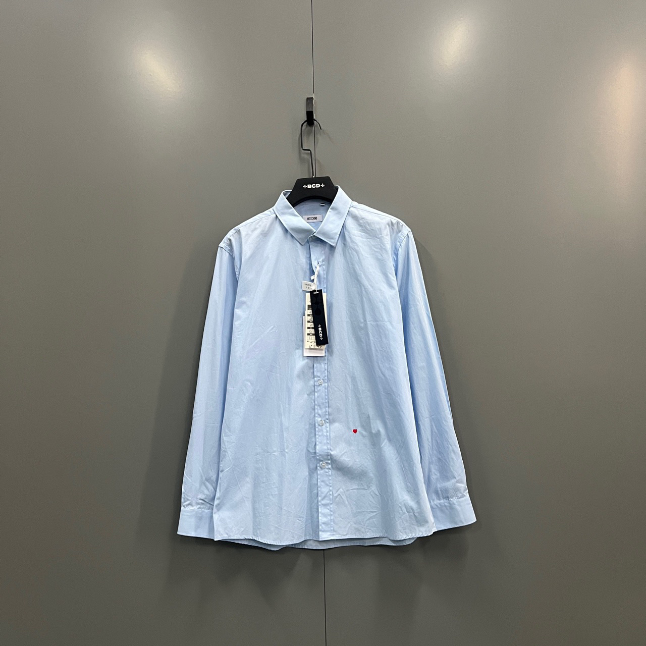 (ll) 【PL】MOSCHINO 莫斯奇诺 蓝色衬衫 43码吊牌 bc914501