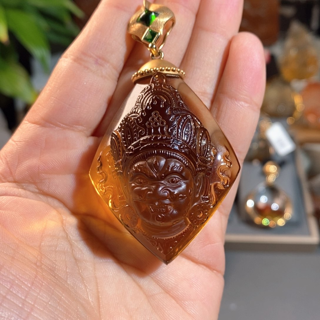 水晶吊坠18K金镶嵌JP35063婷