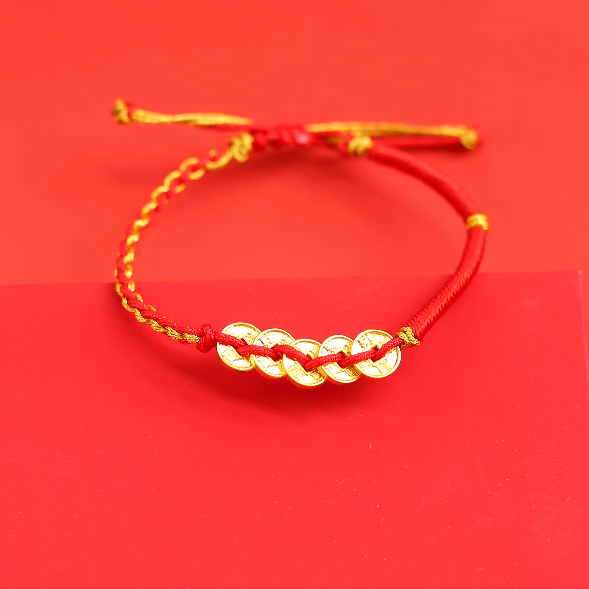 【小凤专属】足金五帝币AB红绳款