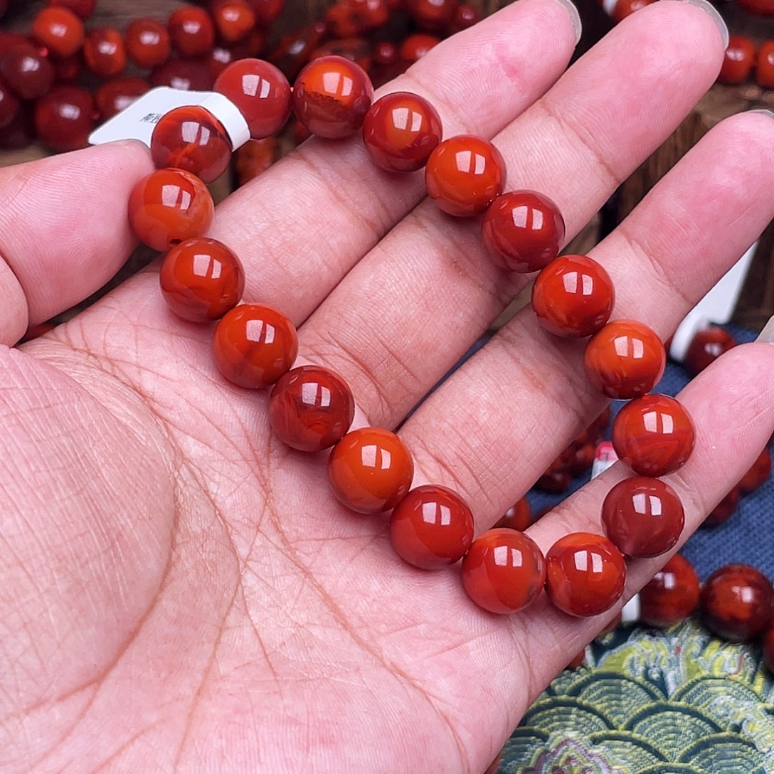 南红玛瑙未镶嵌手链南红瓦西卡11