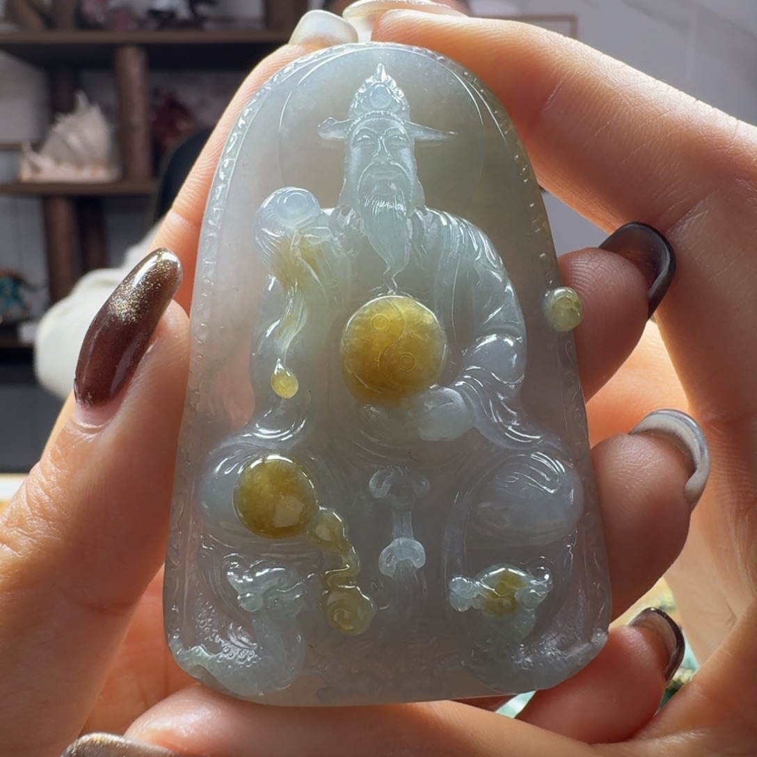 定制翡翠未镶嵌太上老君