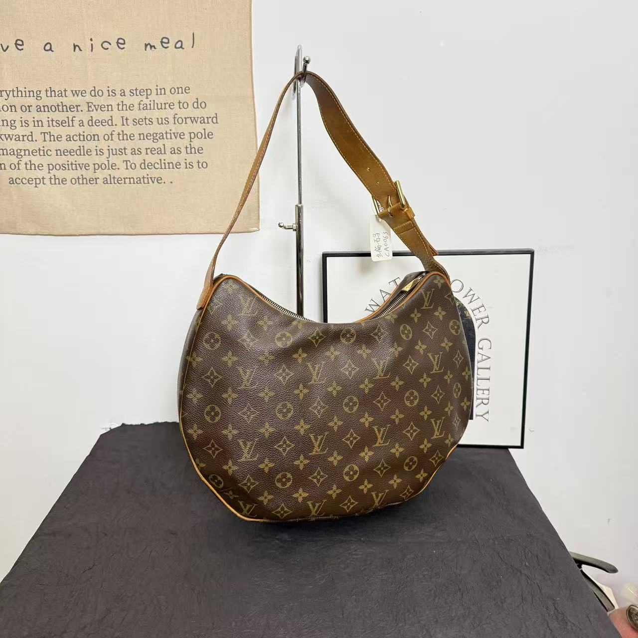 95新 LouisVuitton/路易威登 lv老花豌豆包/ 手提包/腋下包单肩包